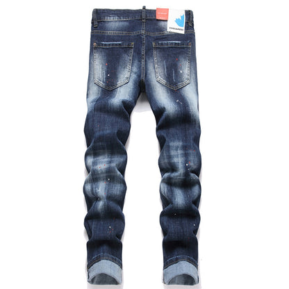 DSQ Embroidery Ripped Jeans