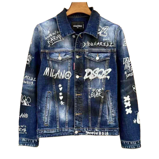 Dsquared2 Graffiti Denim Jacket