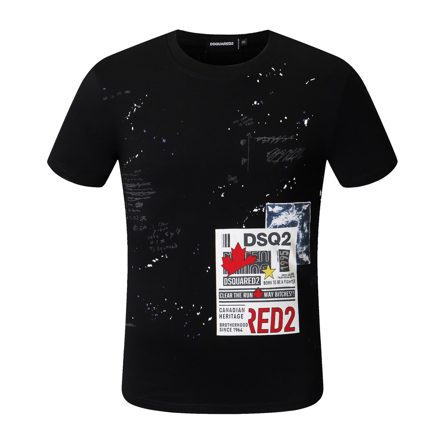 Dsquared2 Poster Graffiti Cotton T-shirt