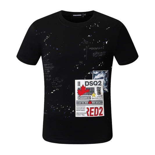 Dsquared2 Poster Graffiti Cotton T-shirt