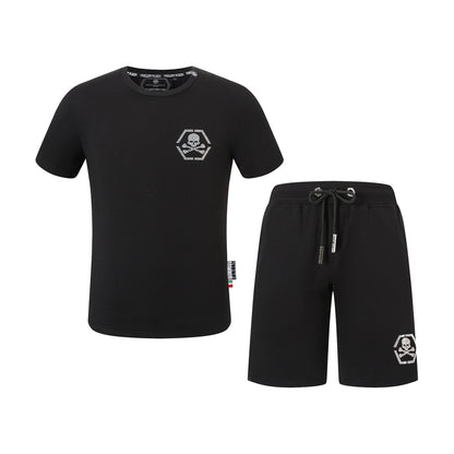 PP Skull T-shirt Shorts Suit