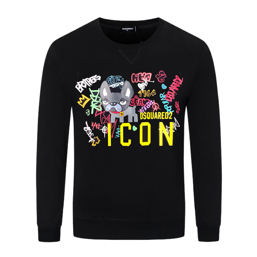 Dsquared2 Graffiti Dog Cotton Sweatshirt