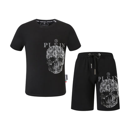PP Skull T-shirt Shorts Suit