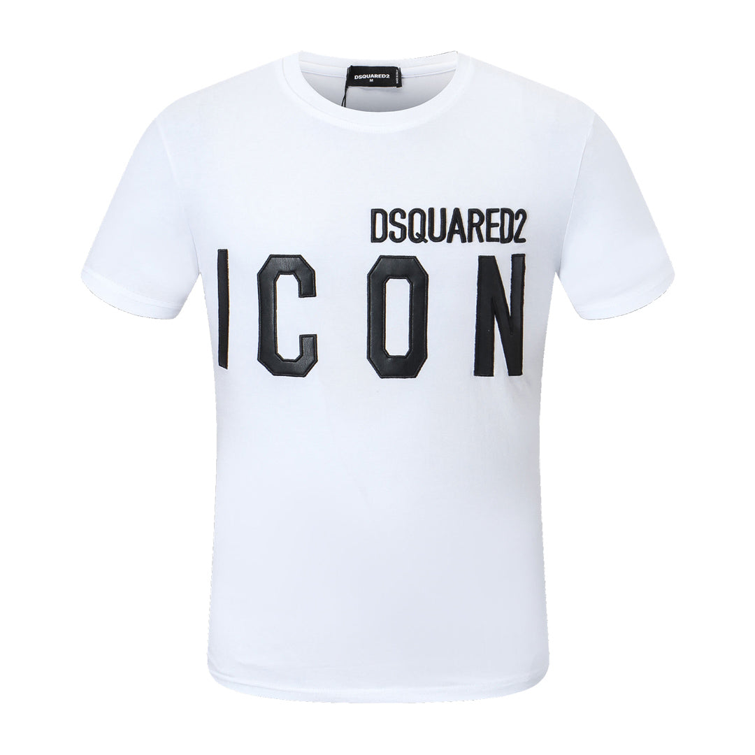 Dsquared2 Leather ICON Logo Cotton T-shirt
