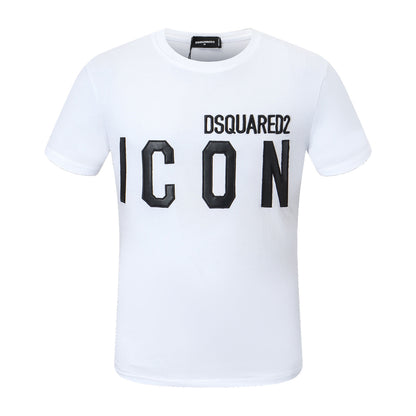 Dsquared2 Leather ICON Logo Cotton T-shirt