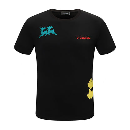 Dsquared2 Elk Embroidery Cotton T-shirt