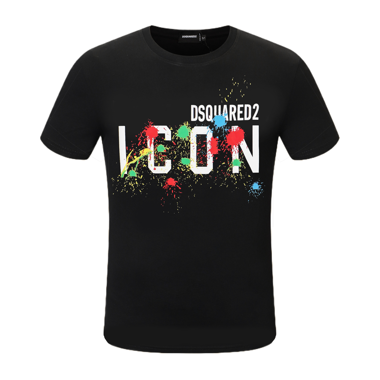 Dsquared2 Colorful Paint ICON Cotton T-shirt