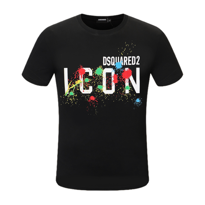 Dsquared2 Colorful Paint ICON Cotton T-shirt