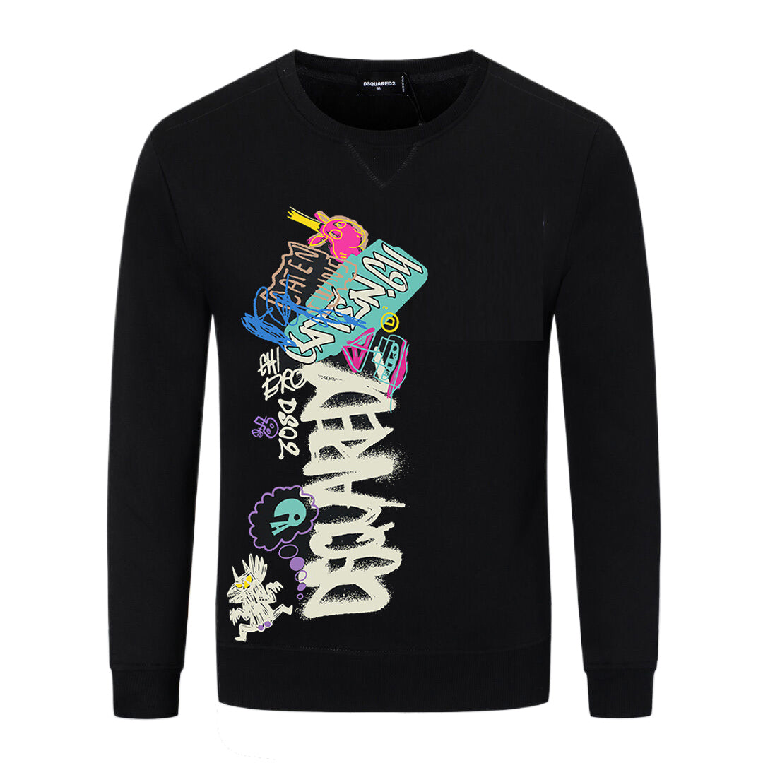 Dsquared2 Graffiti Logo Cotton Sweatshirt
