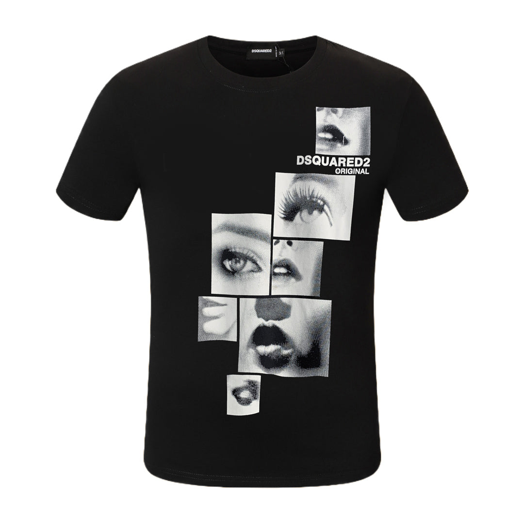 Dsquared2 Photo Poster Cotton T-shirt