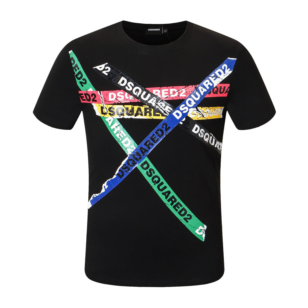 Dsquared2 Color stripes Cotton T-shirt