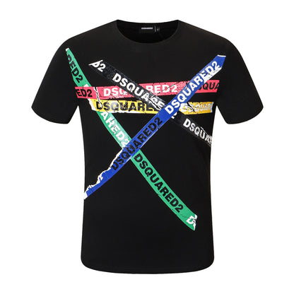Dsquared2 Color stripes Cotton T-shirt