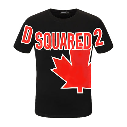 Dsquared2 Red Maple Leaf Logo Cotton T-shirt