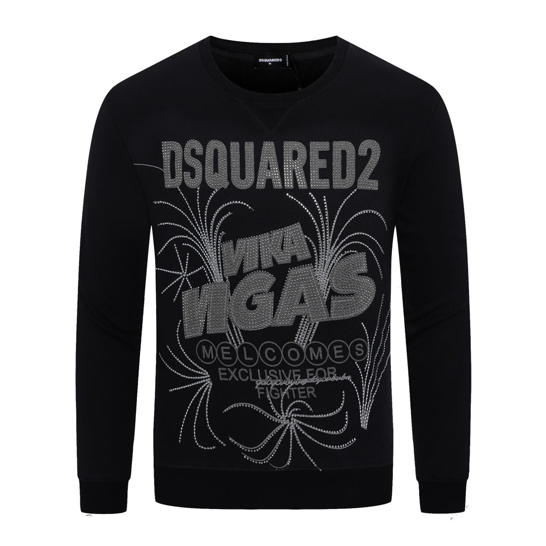 Dsquared2 Crystal Vigas Cotton Sweatshirt
