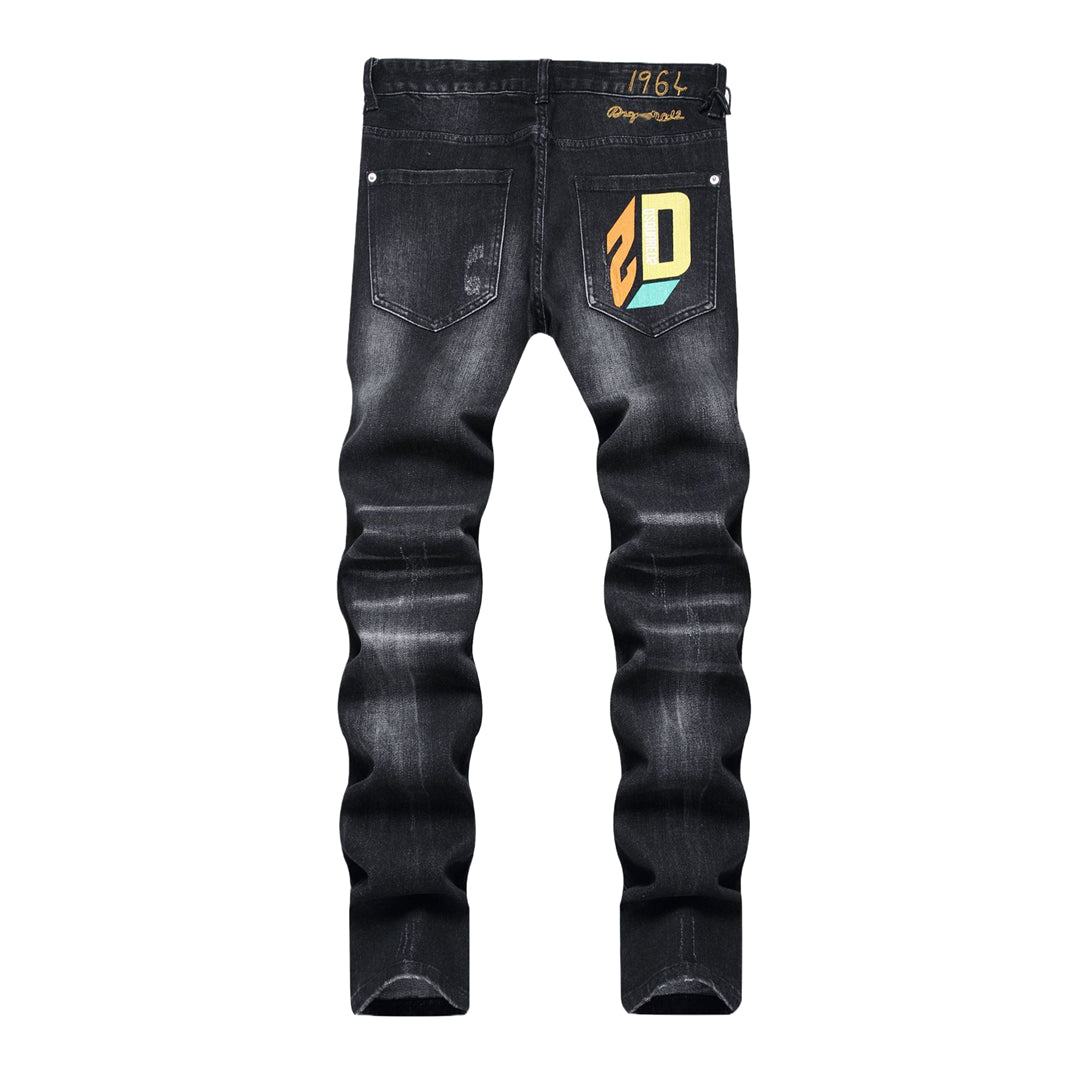 DSQ2 Logo Ripped Jeans