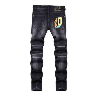 DSQ2 Logo Ripped Jeans