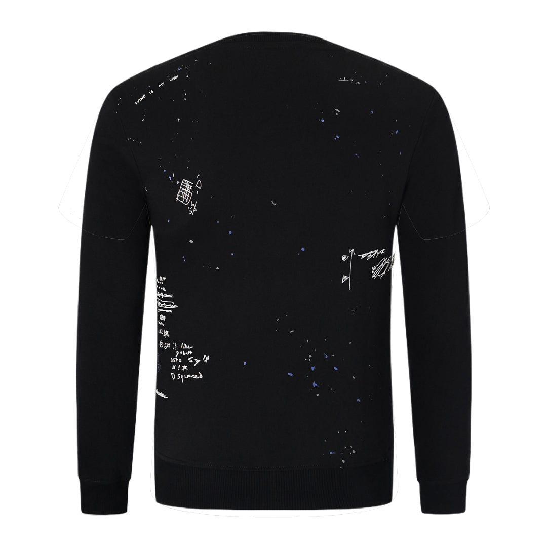 Dsquared2 Graffiti Poster Cotton Sweatshirt
