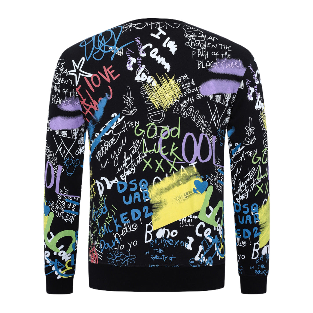Dsquared2 Graffiti Cotton Sweatshirt