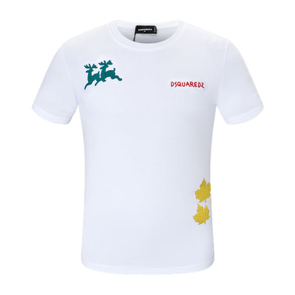 Dsquared2 Elk Embroidery Cotton T-shirt