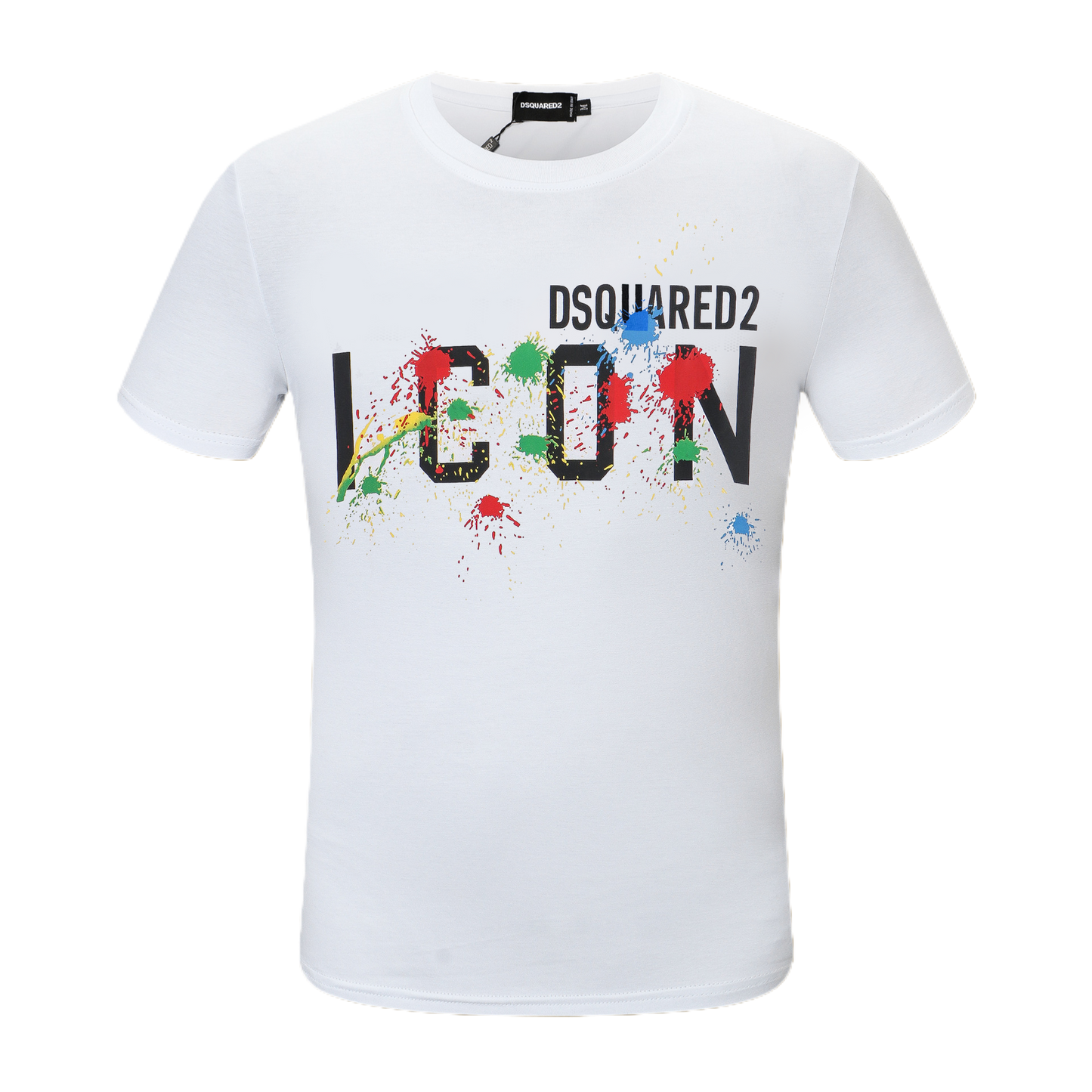 Dsquared2 Colorful Paint ICON Cotton T-shirt