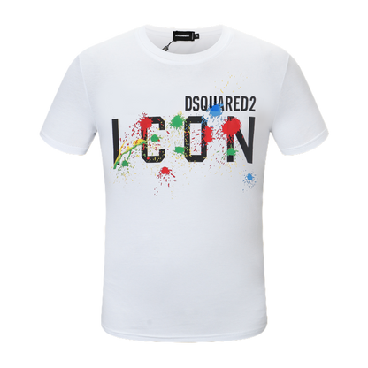 Dsquared2 Colorful Paint ICON Cotton T-shirt