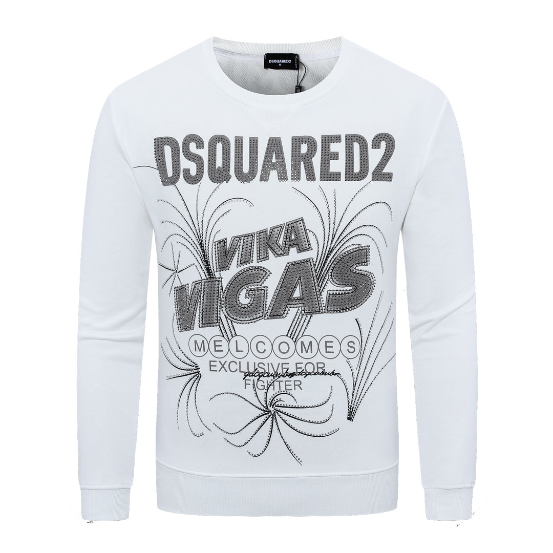 Dsquared2 Crystal Vigas Cotton Sweatshirt