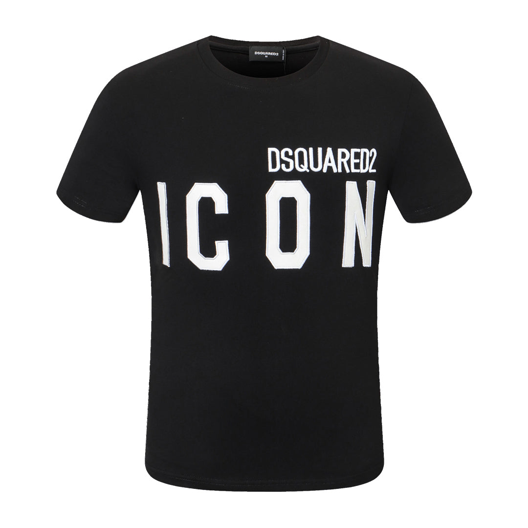 Dsquared2 Leather ICON Logo Cotton T-shirt