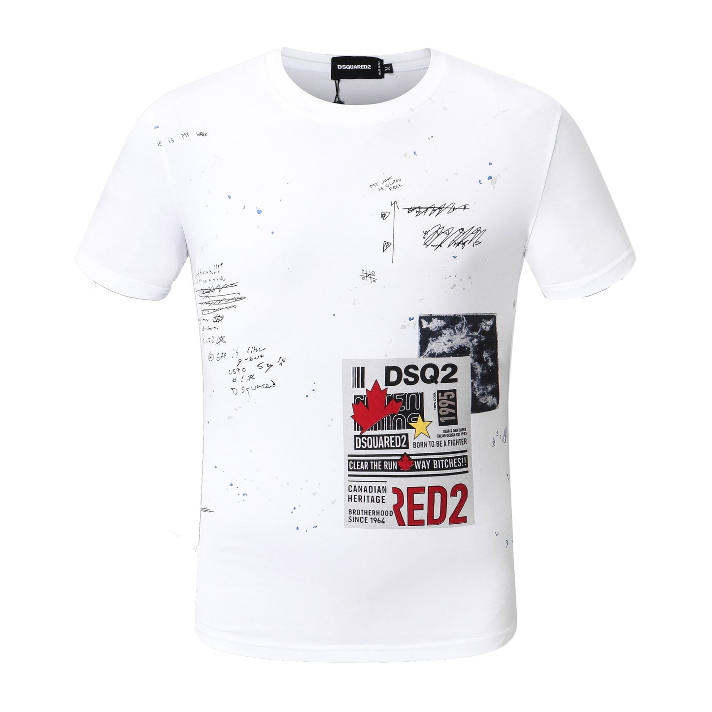 Dsquared2 Poster Graffiti Cotton T-shirt