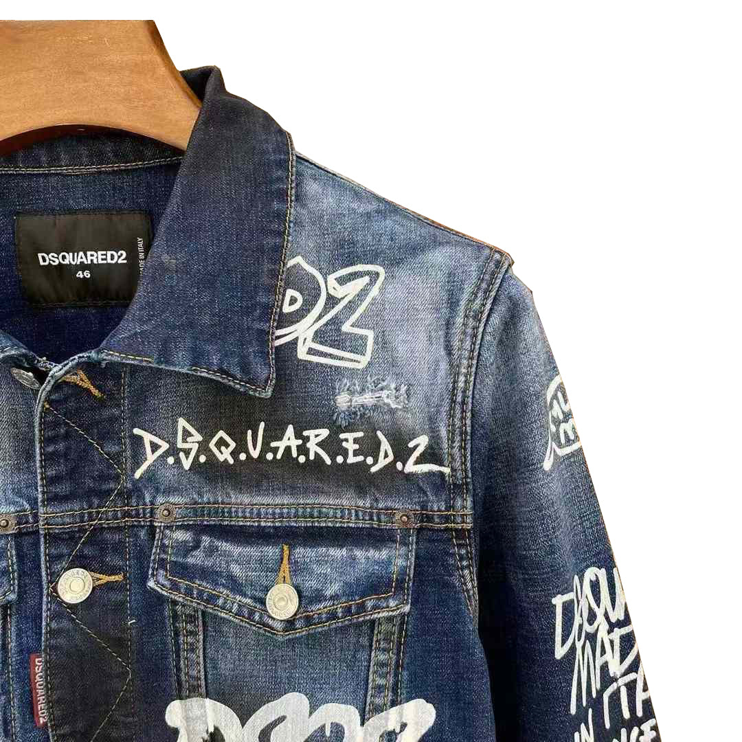 Dsquared2 Graffiti Denim Jacket