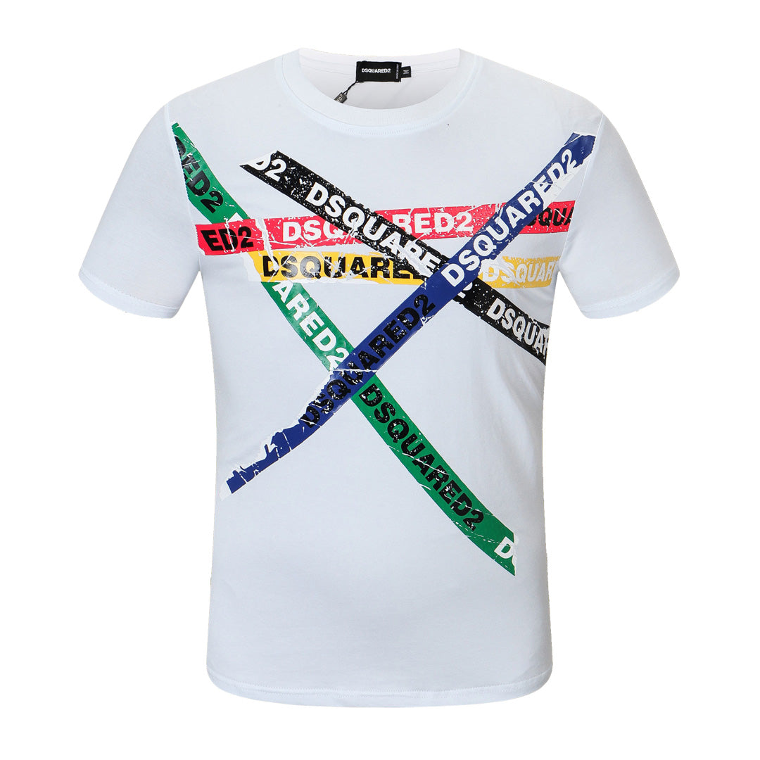 Dsquared2 Color stripes Cotton T-shirt