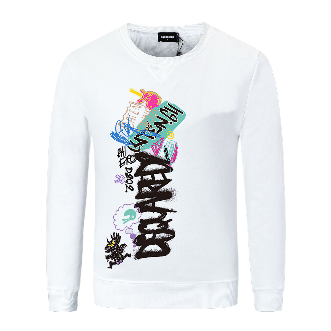 Dsquared2 Graffiti Logo Cotton Sweatshirt