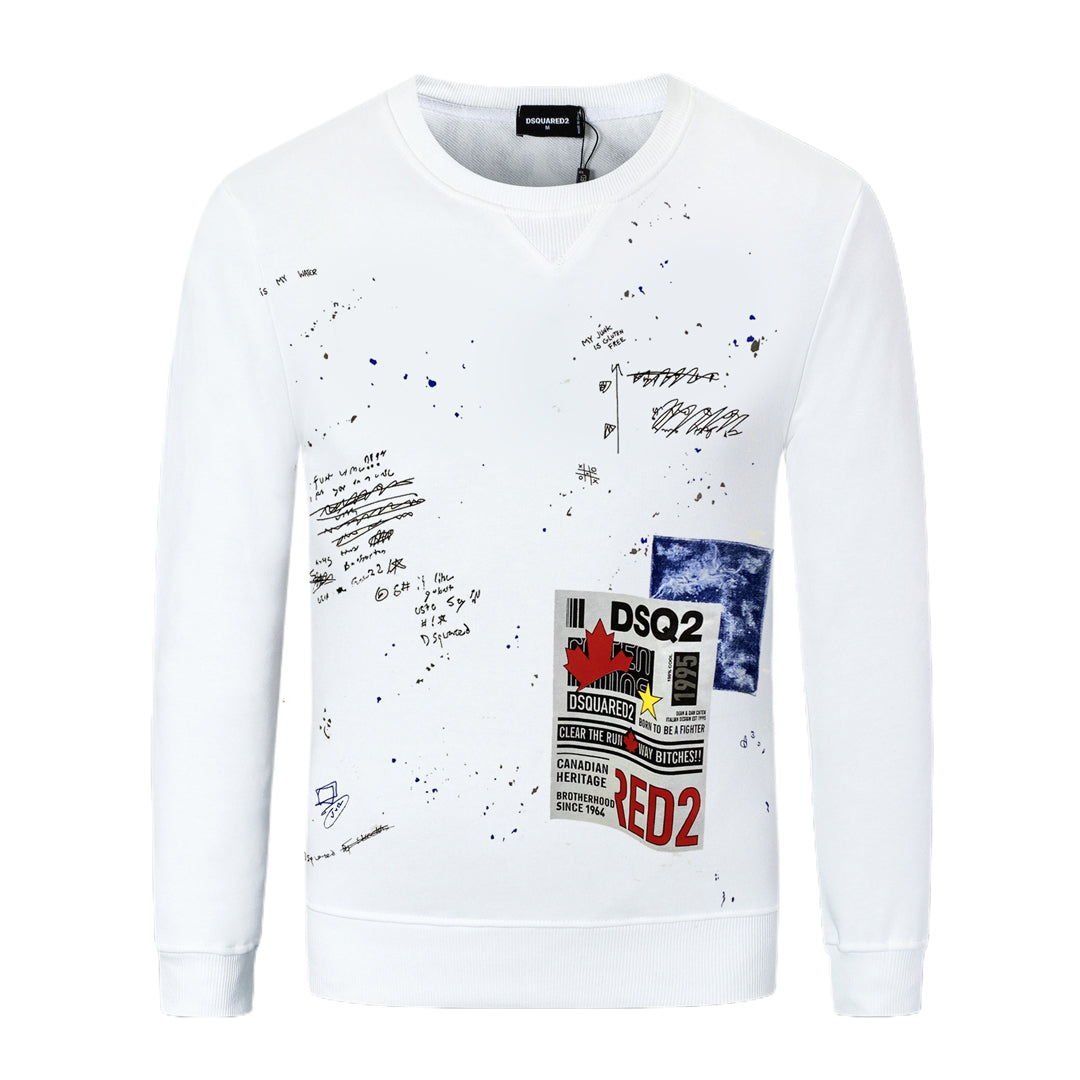 Dsquared2 Graffiti Poster Cotton Sweatshirt