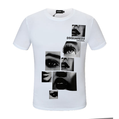 Dsquared2 Photo Poster Cotton T-shirt