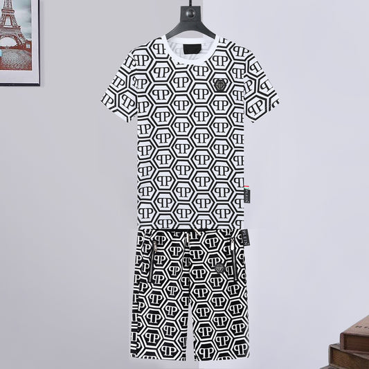 PP Skull T-shirt Shorts Suit