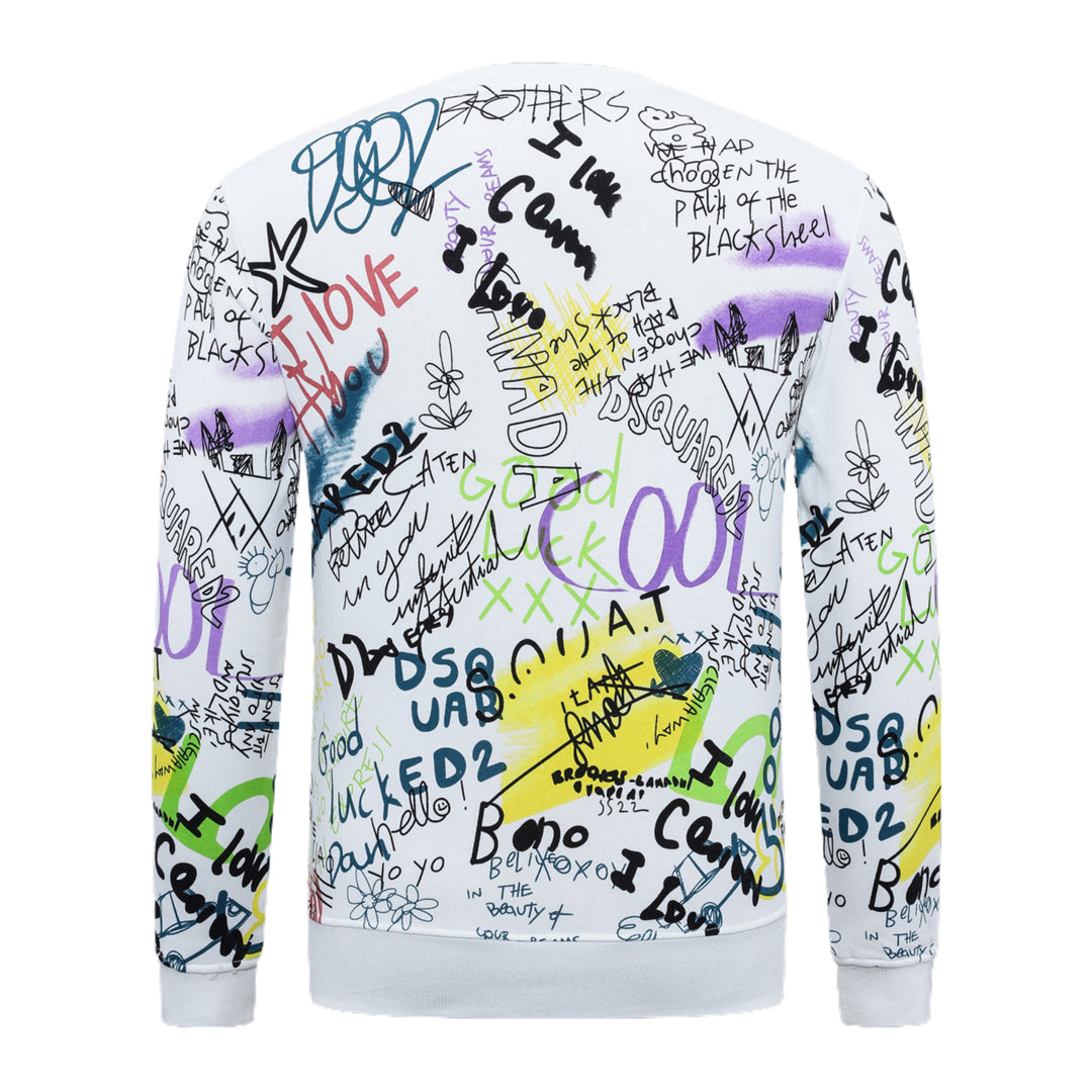 Dsquared2 Graffiti Cotton Sweatshirt
