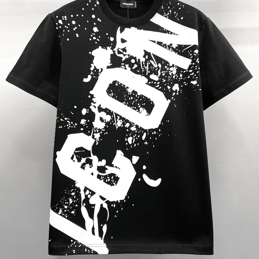 Dsquared2  Slanted ICON Paint Cotton T-shirt