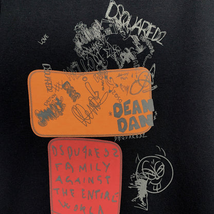Dsquared2 Graffiti Print Cotton T-shirt