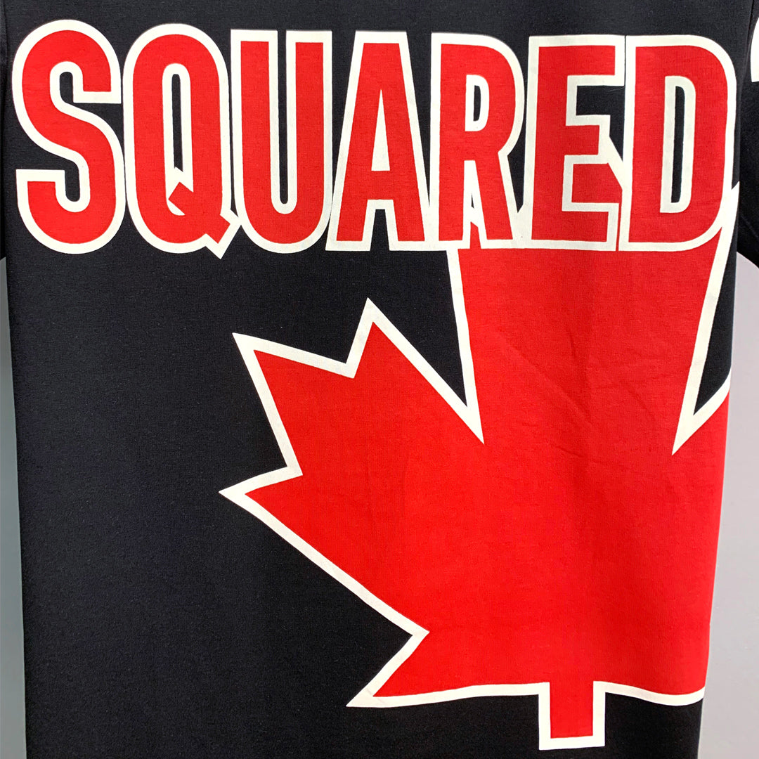 Dsquared2 Red Maple Leaf Logo Cotton T-shirt