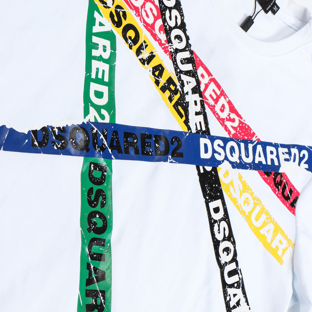 Dsquared2 Color stripes Cotton T-shirt