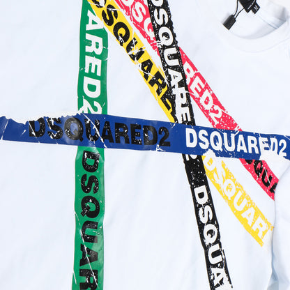 Dsquared2 Color stripes Cotton T-shirt