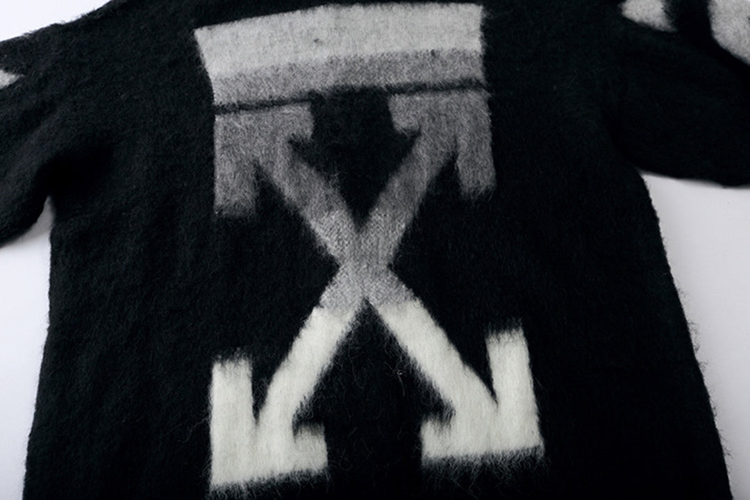 OFF Gradient Sweater Coat