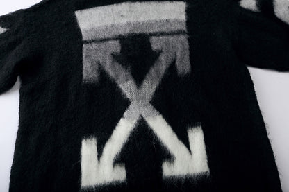 OFF Gradient Sweater Coat