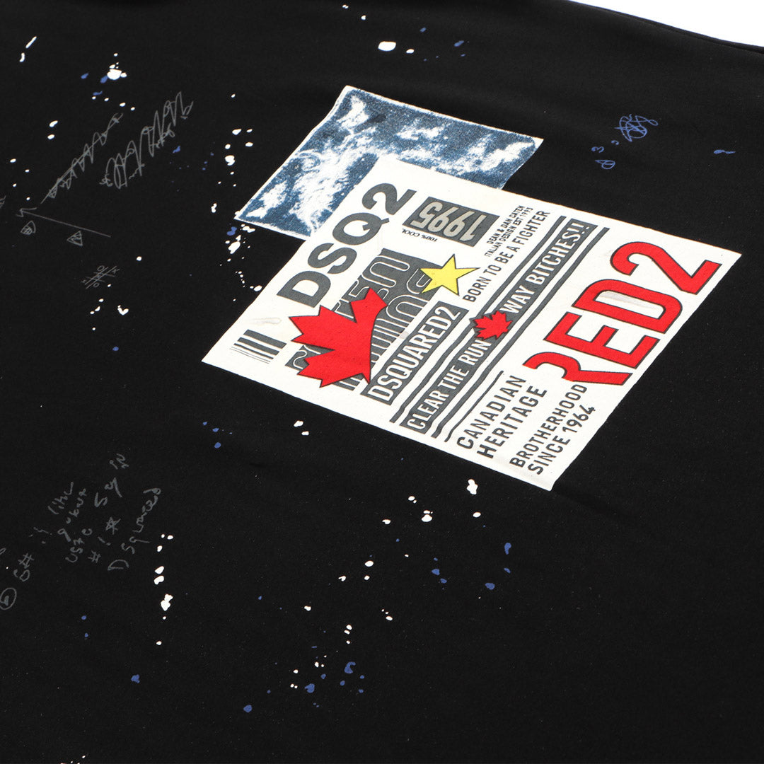 Dsquared2 Poster Graffiti Cotton T-shirt