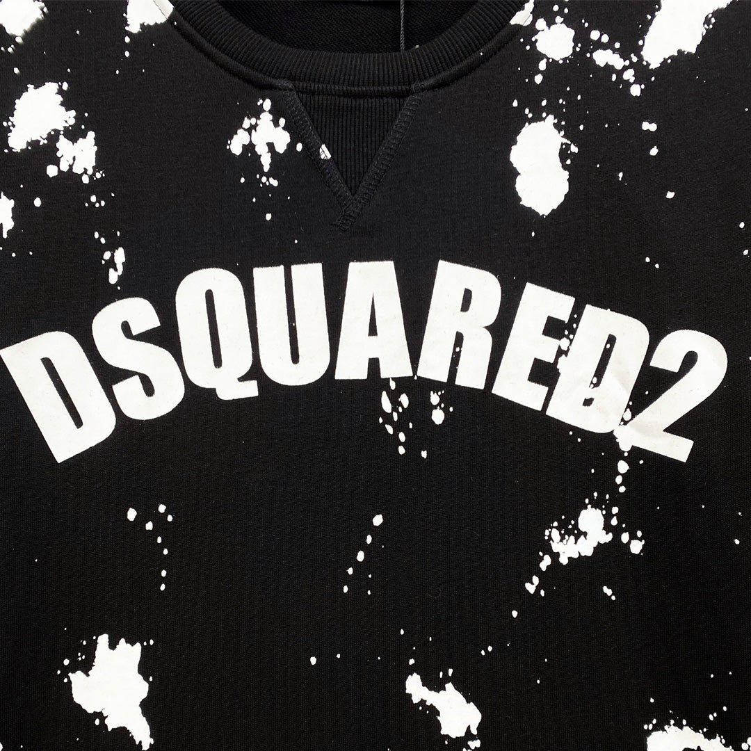 Dsquared2 Paint Logo Cotton Sweatshirt