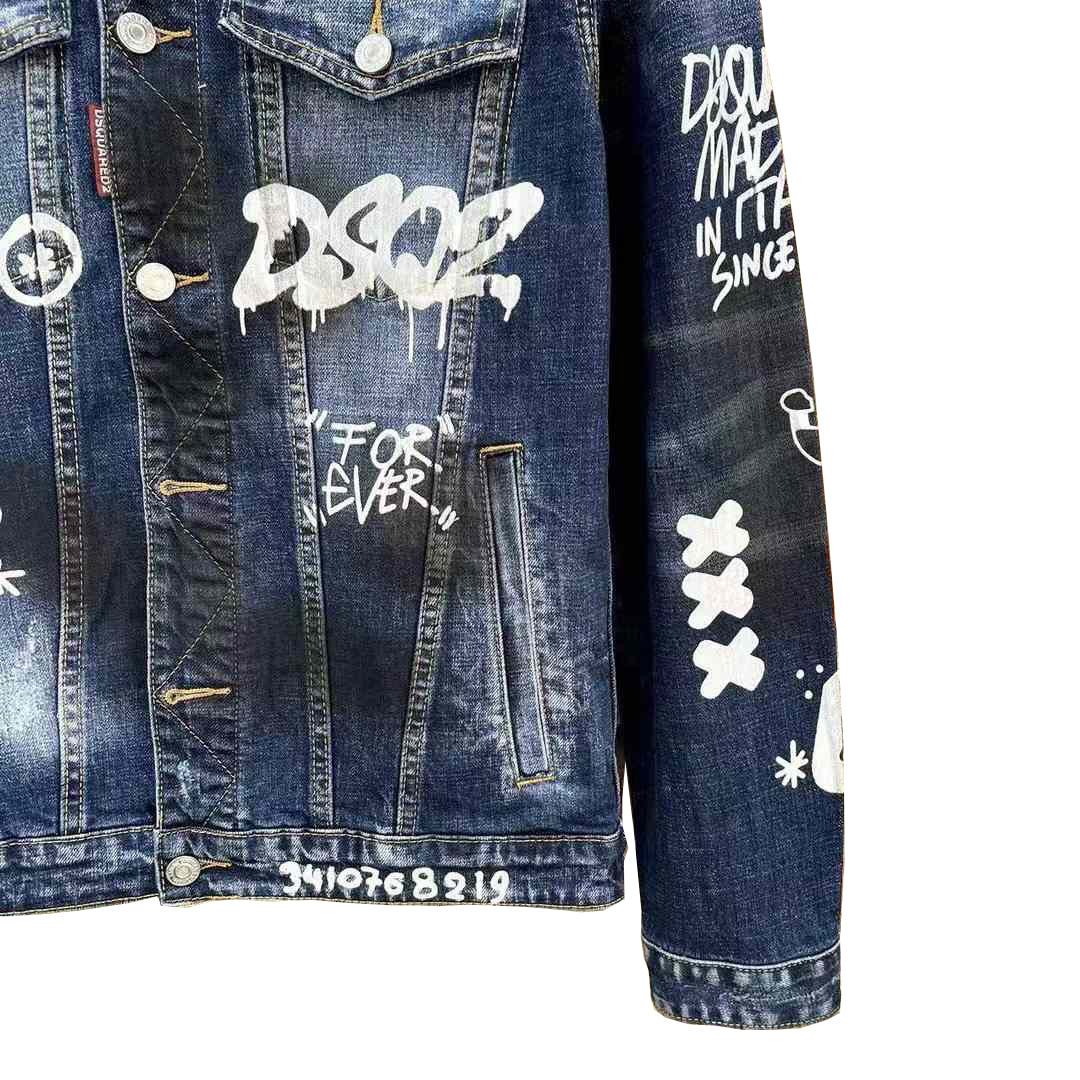 Dsquared2 Graffiti Denim Jacket