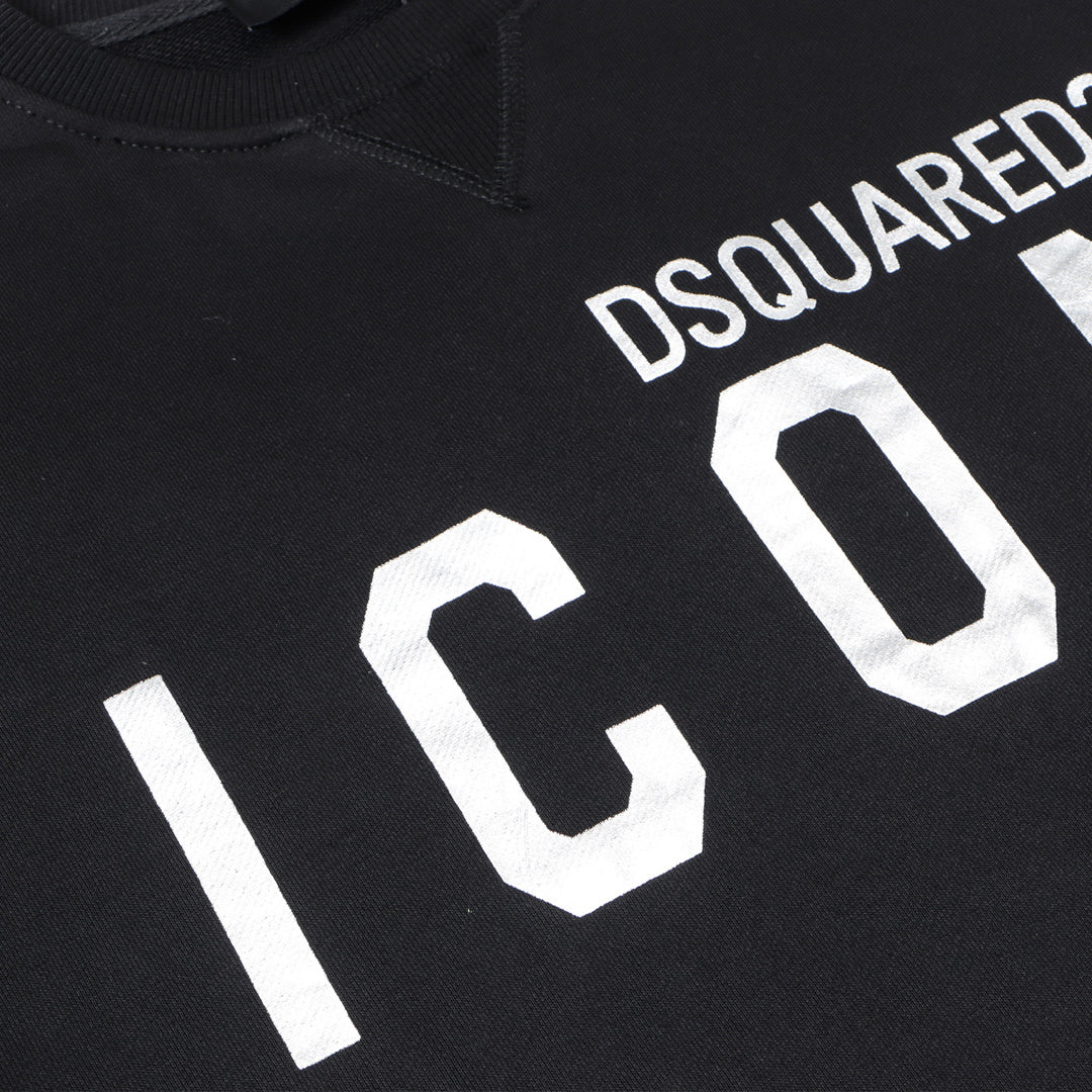 Dsquared2 Silver ICON Cotton Sweatshirt
