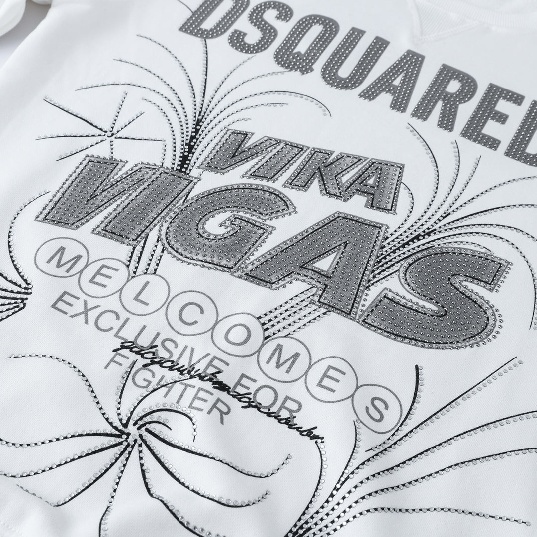 Dsquared2 Crystal Vigas Cotton Sweatshirt