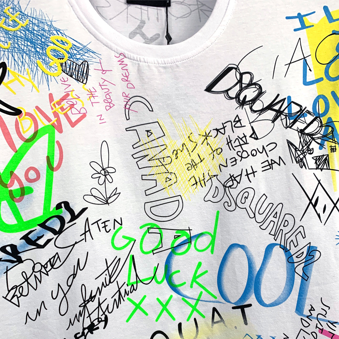 Dsquared2 Graffiti Cotton T-shirt