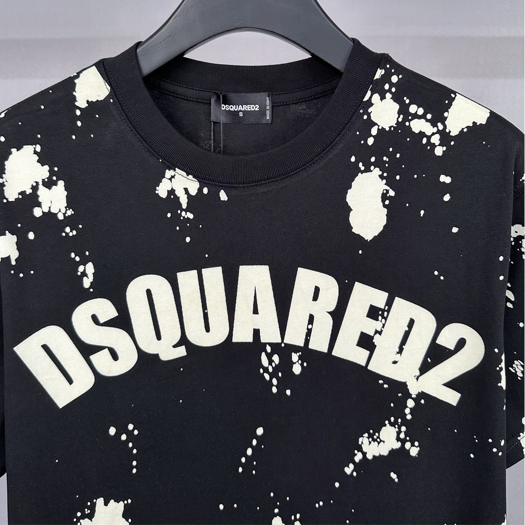 Dsquared2 Graffiti Paint Logo Cotton T-shirt