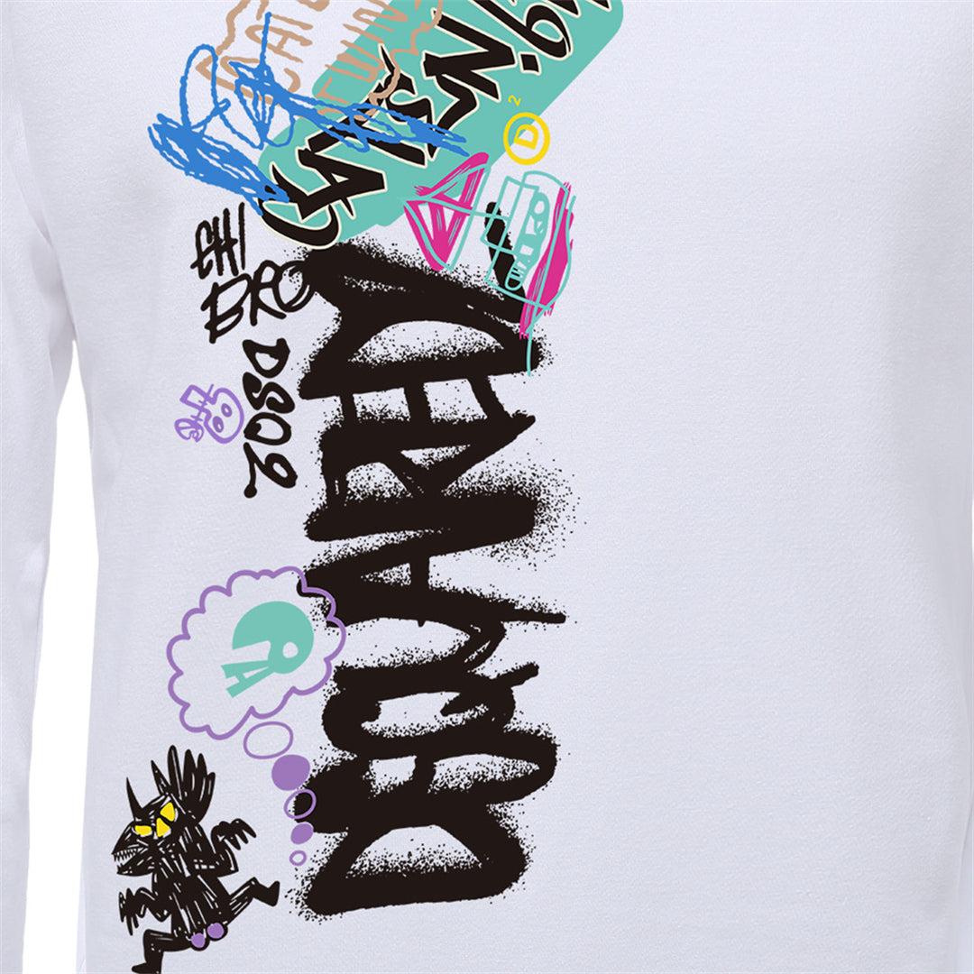Dsquared2 Graffiti Logo Cotton Sweatshirt
